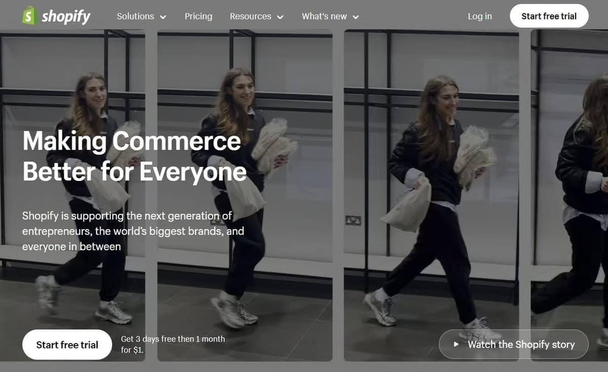 Página de destino de Shopify