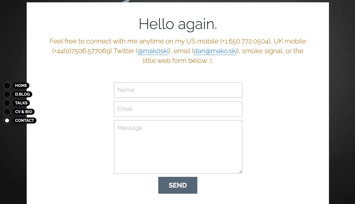 Značkový e-mail Dana Makoskiho