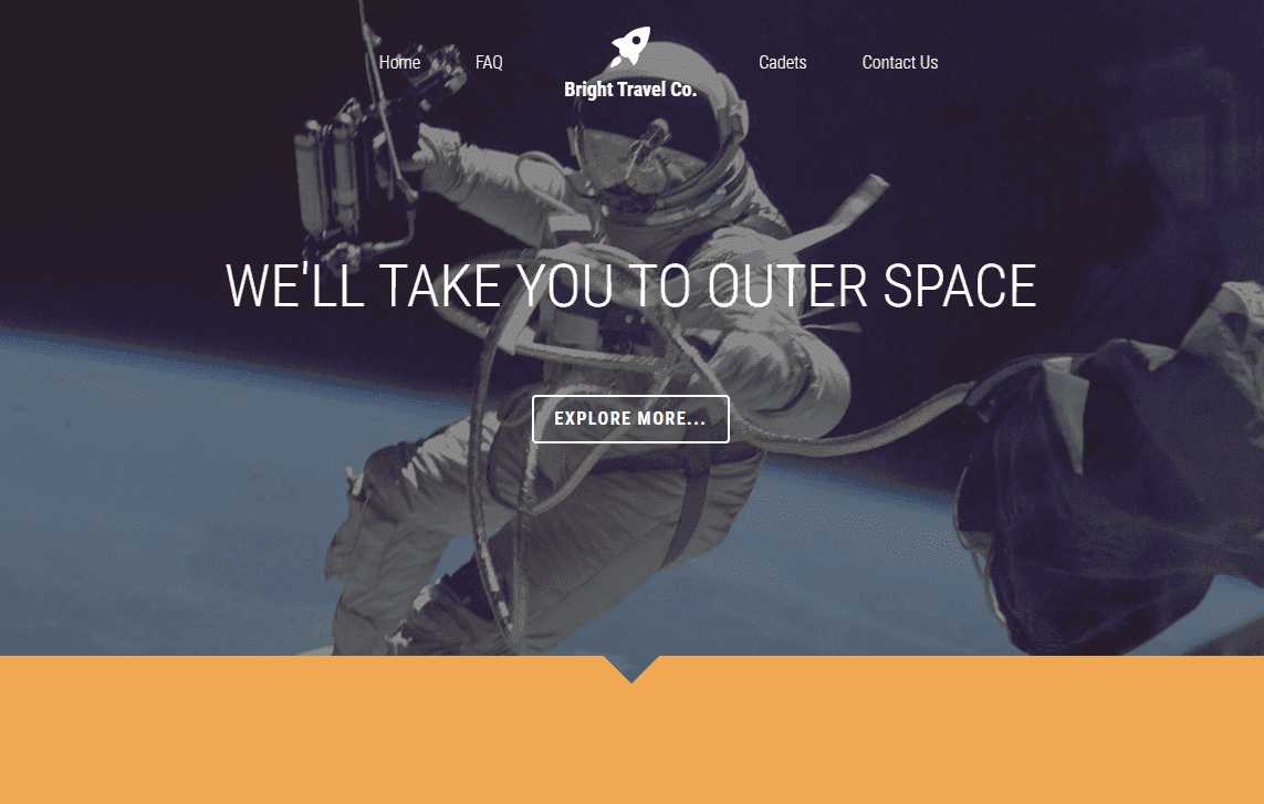 Plantilla brillante de Strikingly