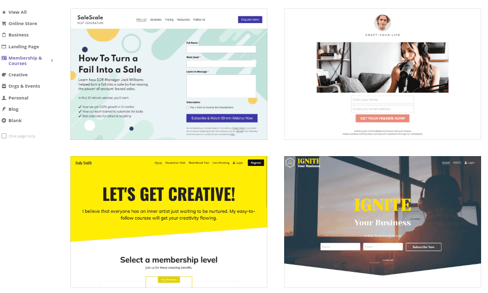Bisnis Berlangganan dengan Strikingly - Pilih Template yang Ramah Berlangganan