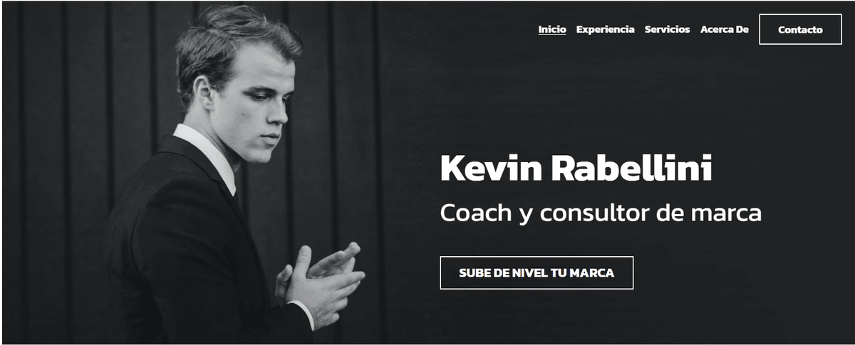 Plantilla de coach de marca de Strikingly