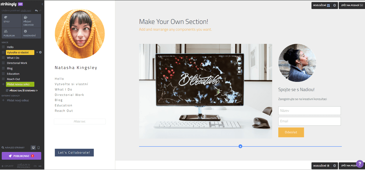 Posuňte svůj webdesign na vyšší úroveň s Strikingly