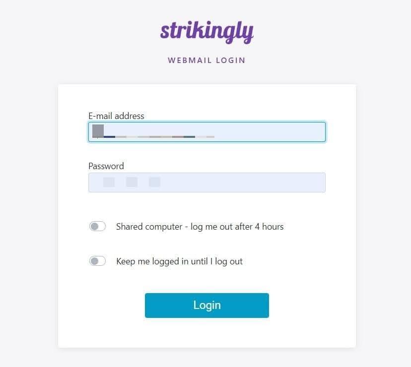 Inicio de sesión de correo web sorprendentemente