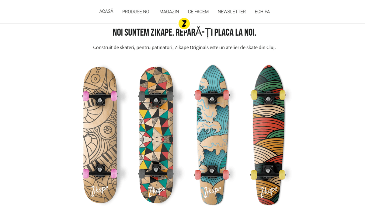 Șablon Zikape de la Strikingly