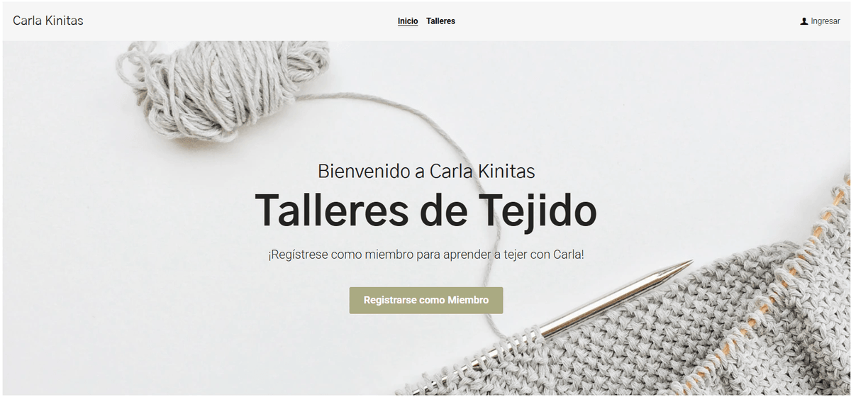 Plantilla de Carla Knits de Strikingly