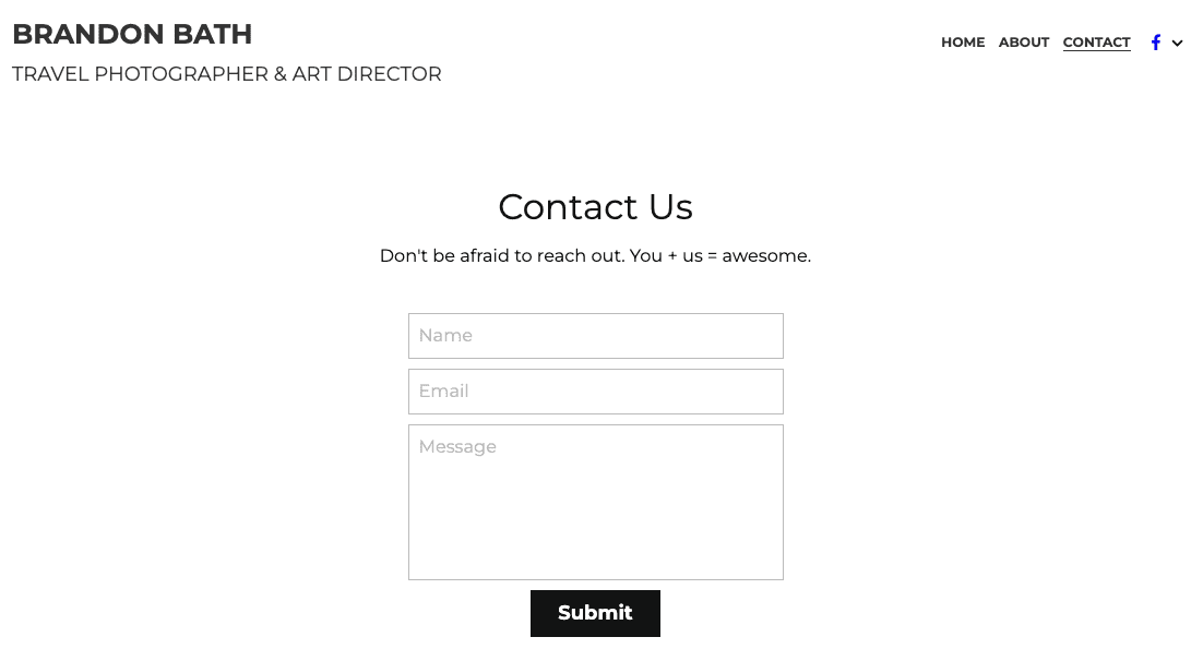 Plantilla en mosaico de Strikingly