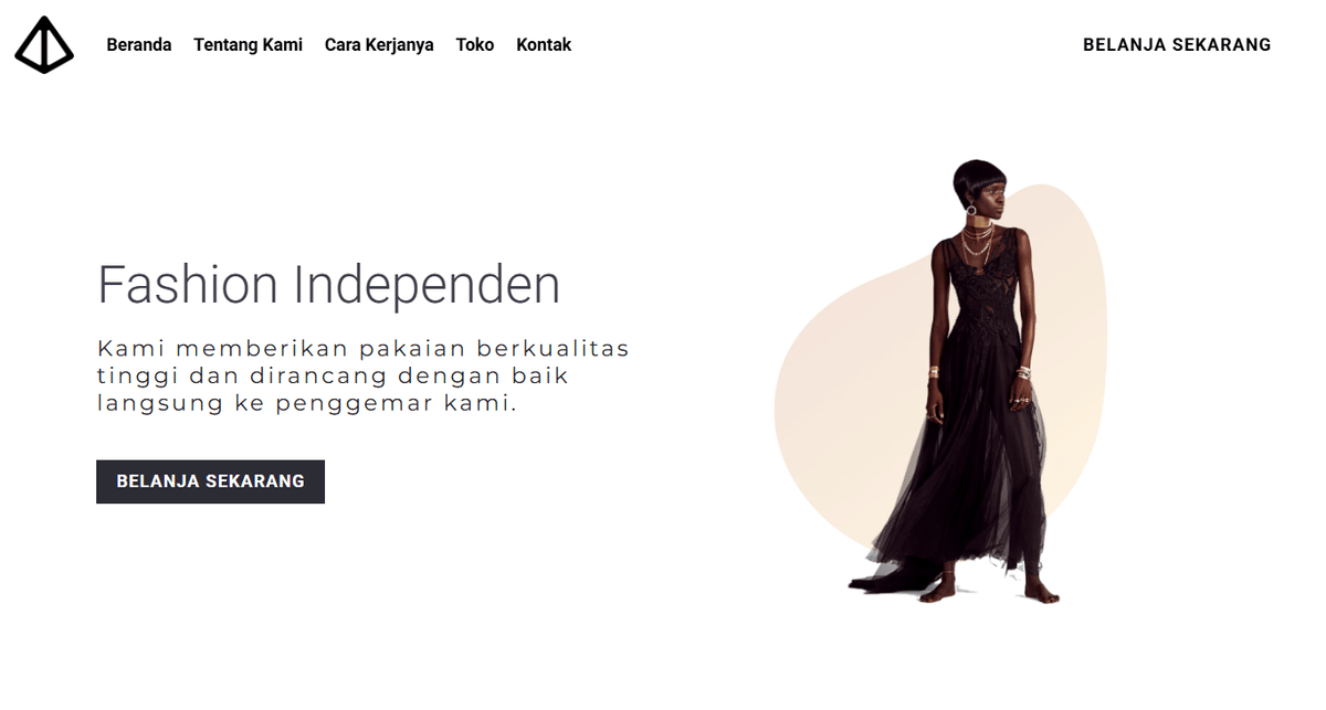 Template Butik Online Glow dari Strikenly