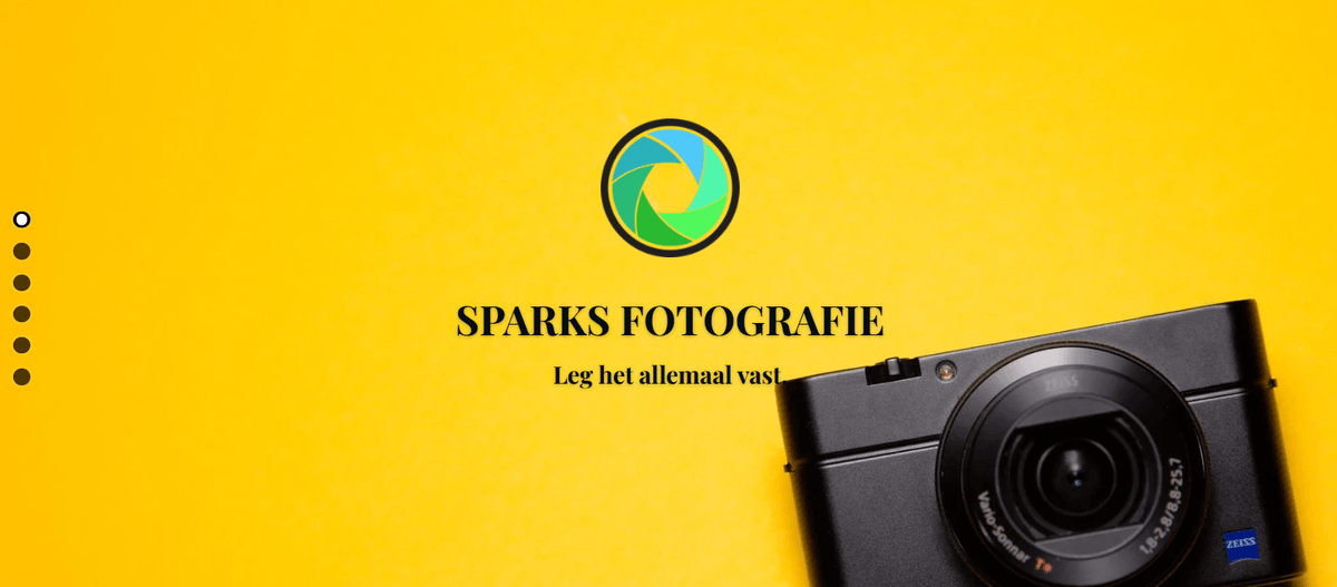 Sparks-sjabloon van Strikingly