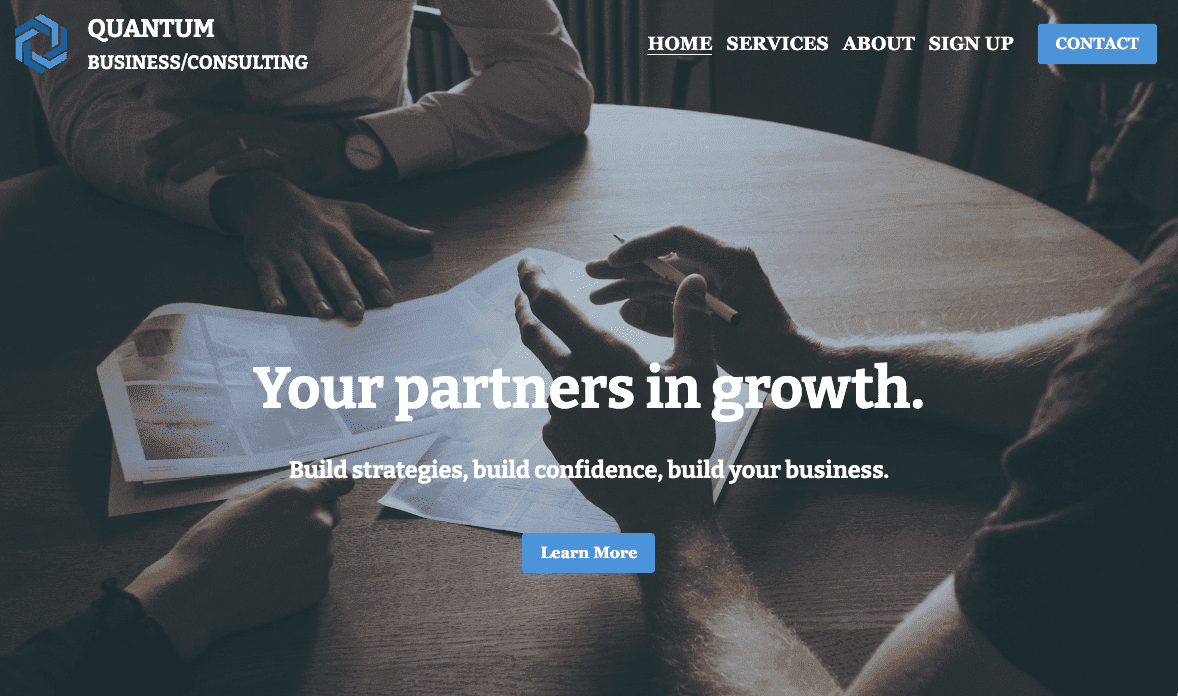 Plantilla cuántica de Strikingly