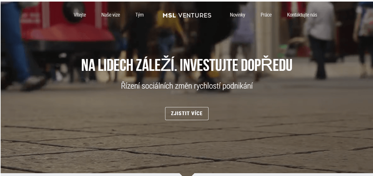 Šablona MSL Ventures od Strikingly