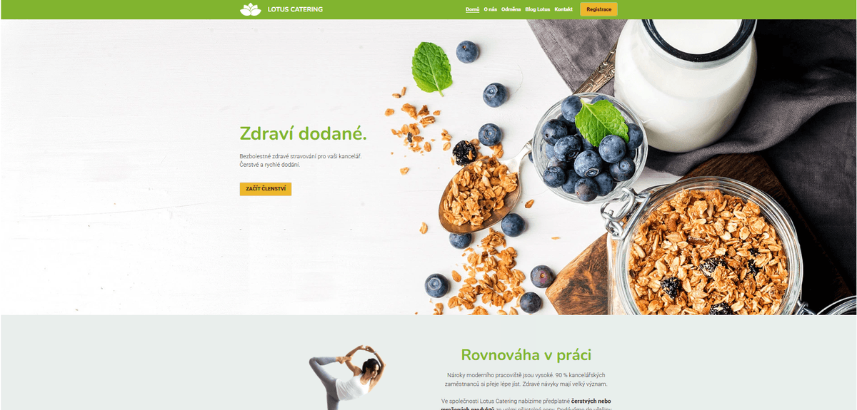 Pozoruhodné: Šablona pro catering Lotus