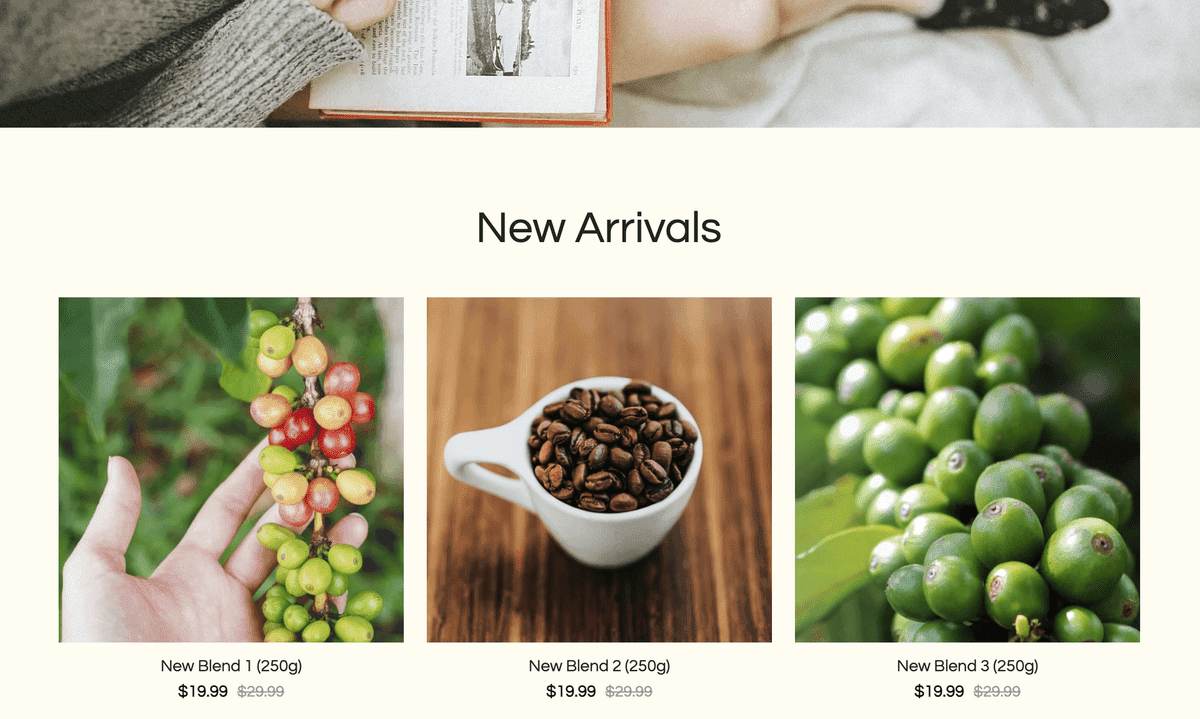 Plantilla Cosmo Brew de Strikingly