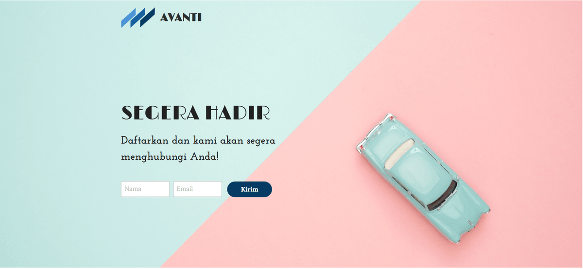 Templat Avanti dari Strikerly
