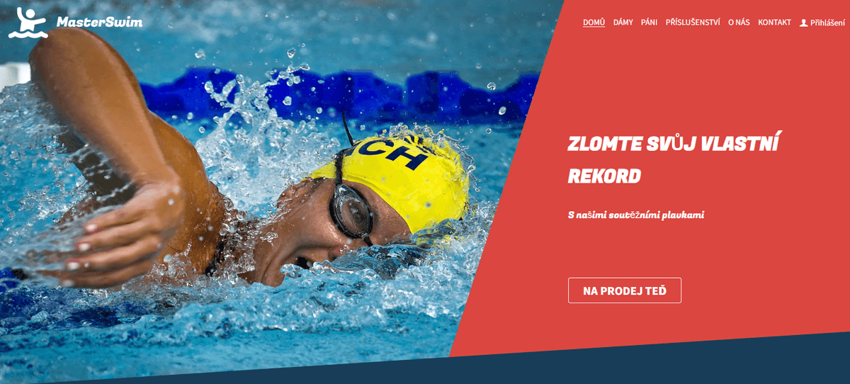Šablona obchodu s plavkami od Strikingly