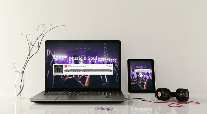Site web responsiv de la Strikingly