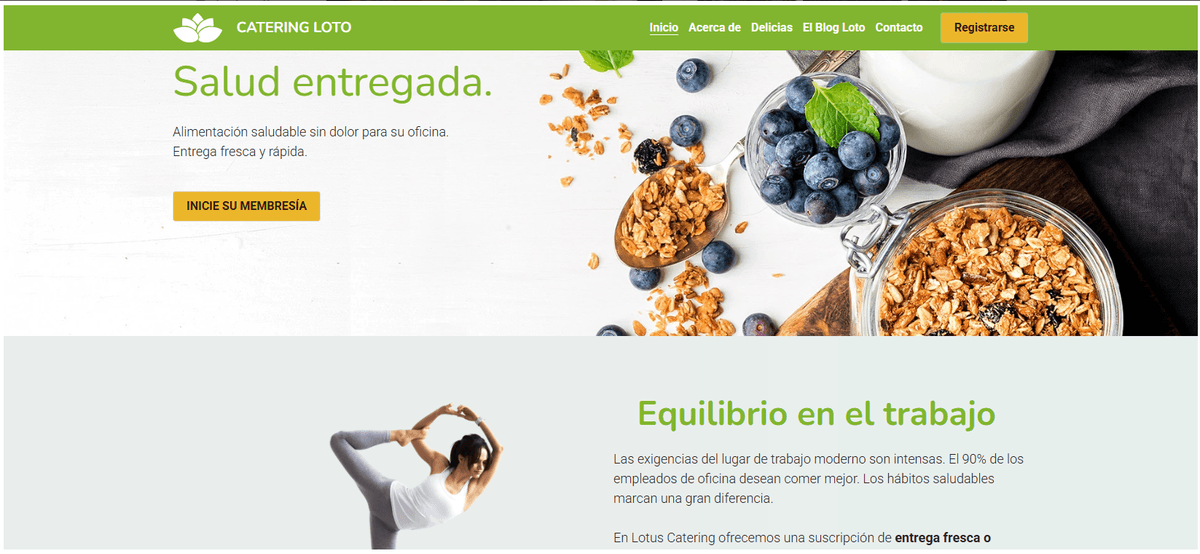 Plantilla de loto de Strikingly