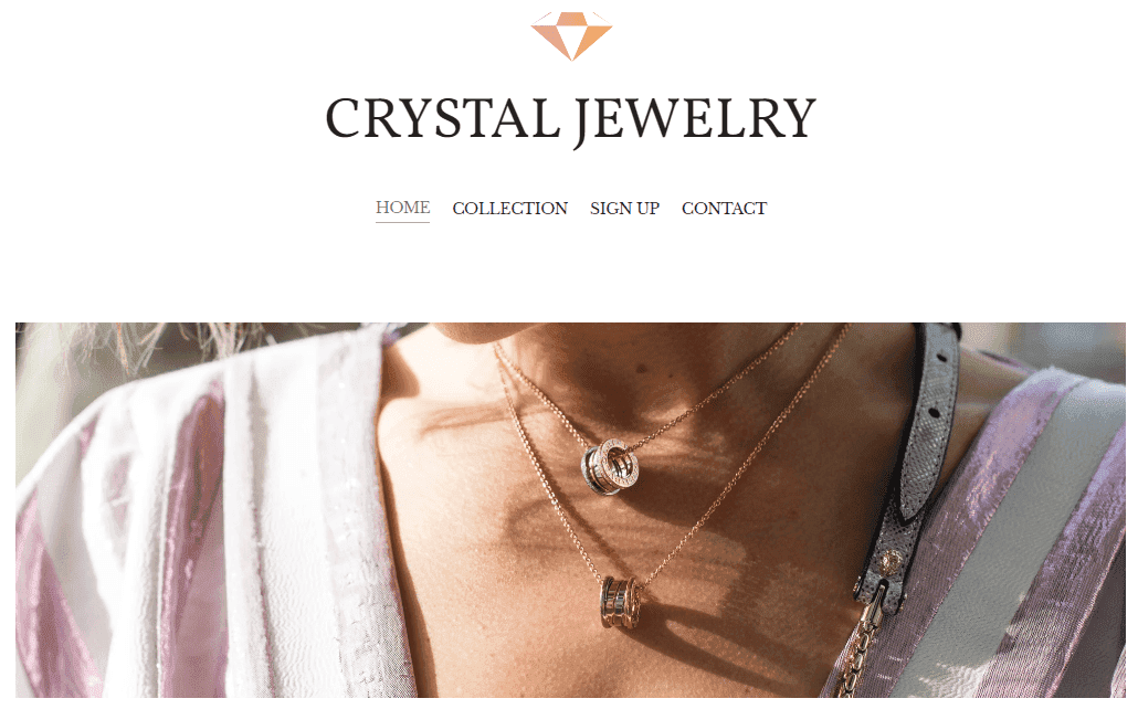 Plantilla Crystal de Strikingly