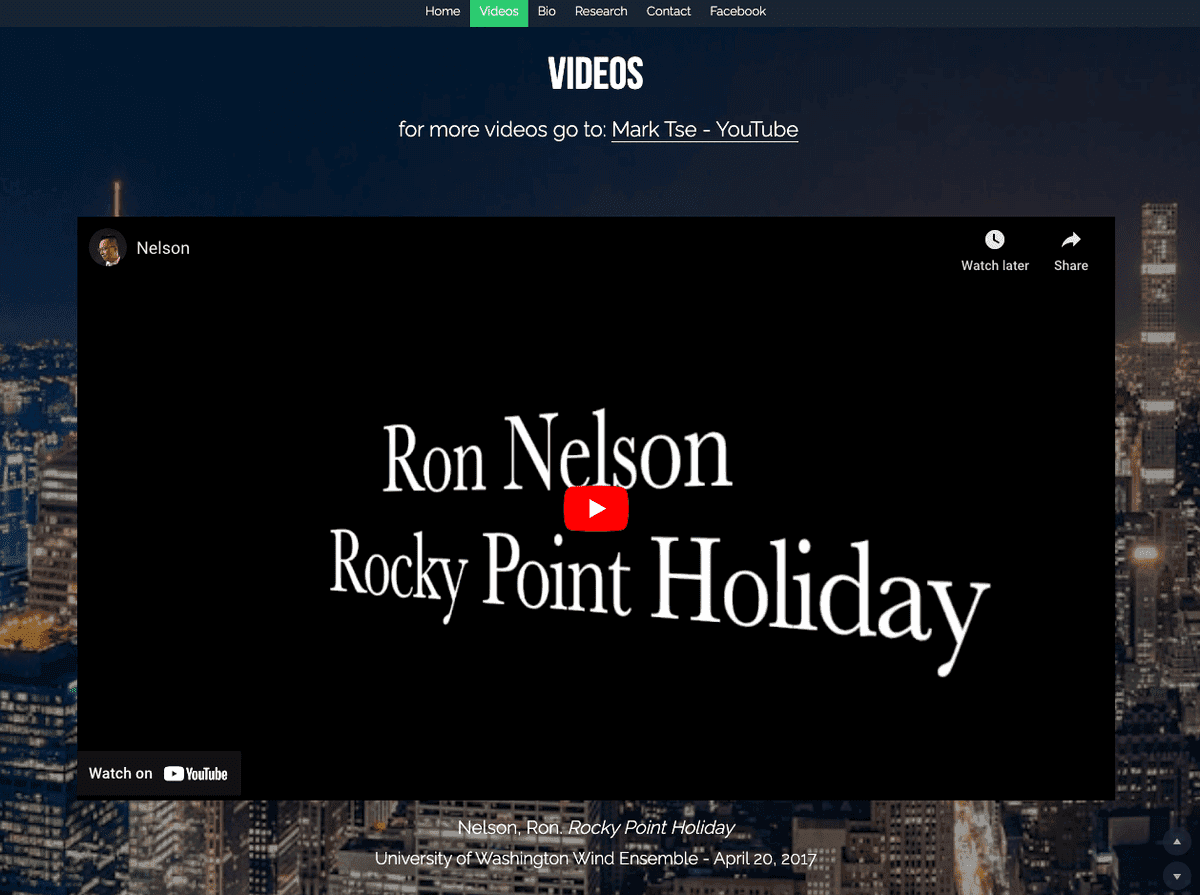 Mark Tse - Sitio web del director