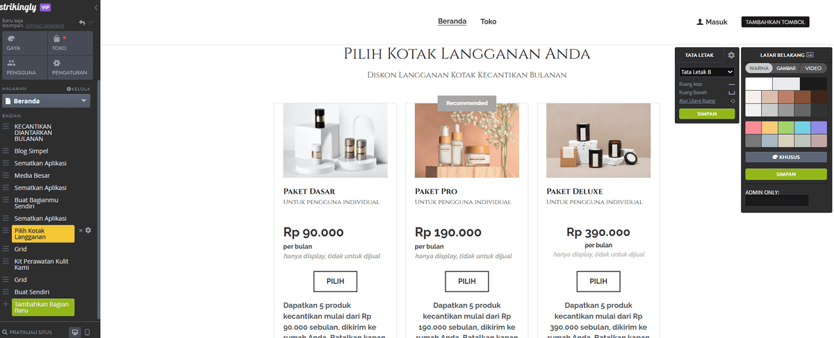 Editor Toko Online yang Menarik
