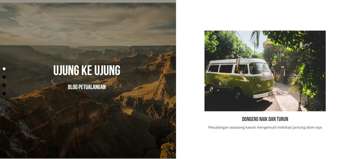 Templat Blog Perspektif dari Strikenly