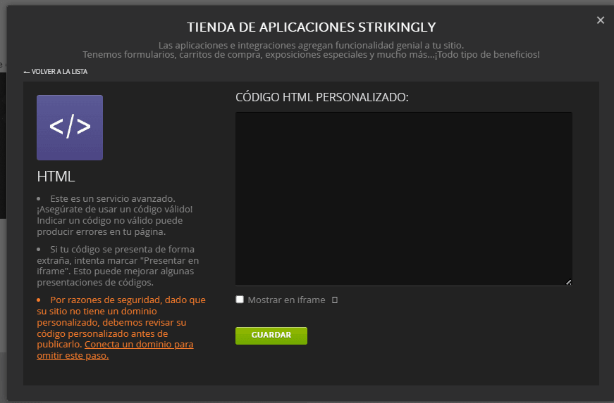 Sección HTML sorprendente