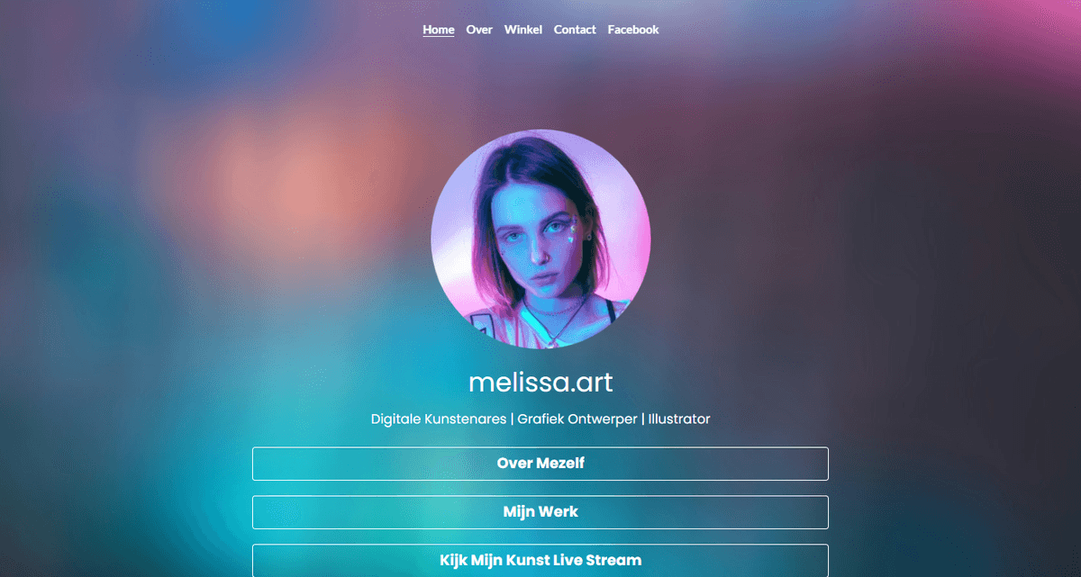 Melissa.Art-sjabloon van Strikingly