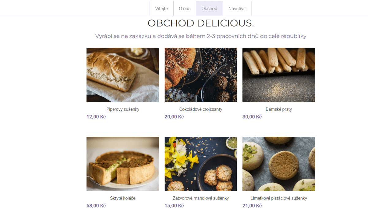 Šablona minimalistického obchodu