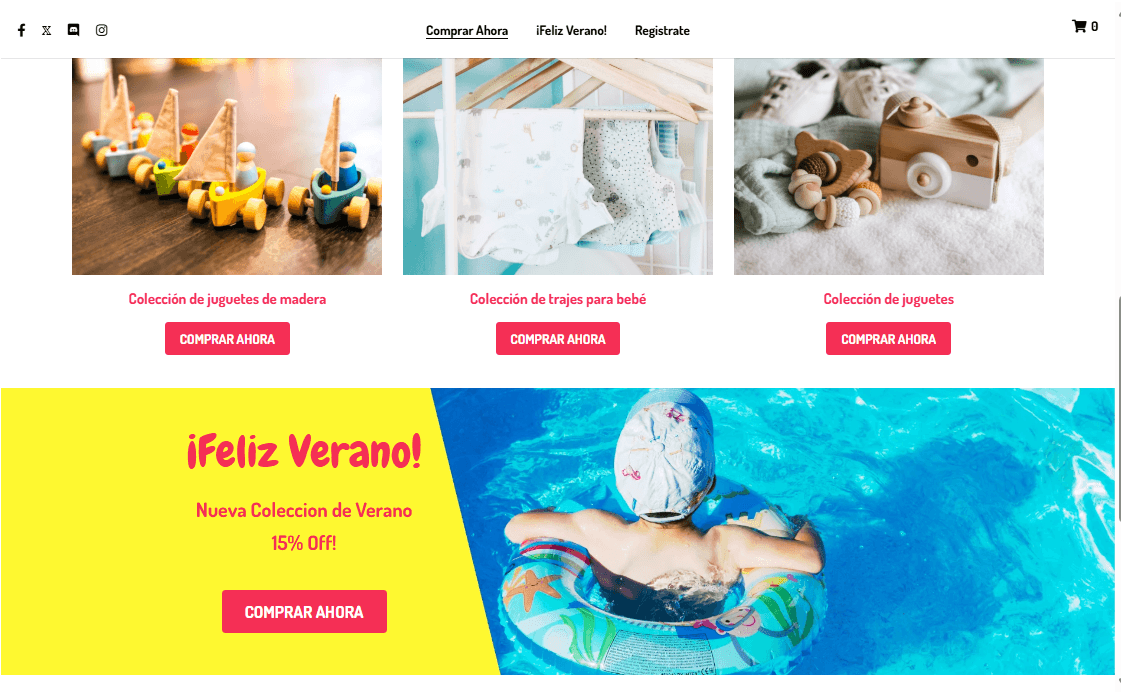 Plantilla de tienda online de Peggi