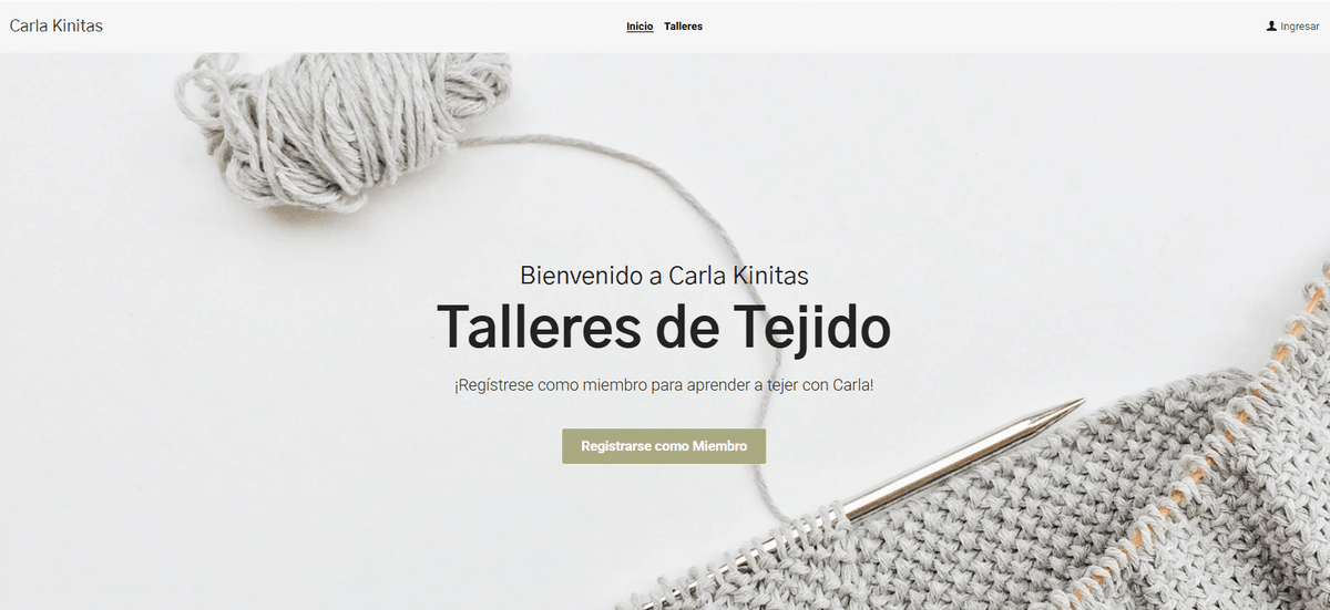 Plantilla de Carla Knits de Strikingly
