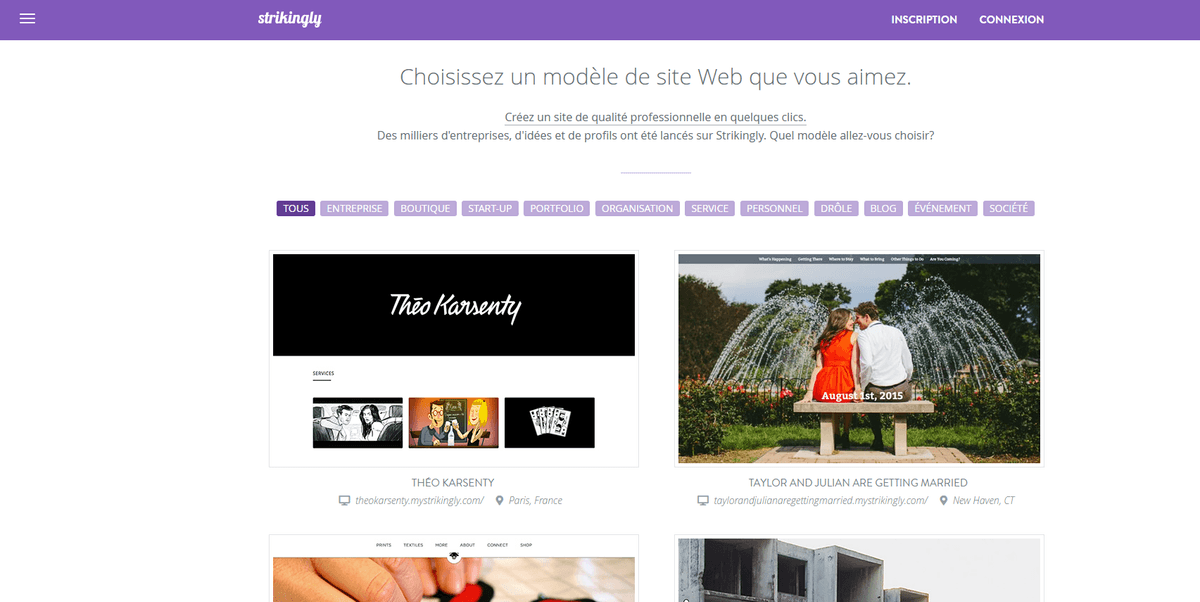 Page de découverte remarquable