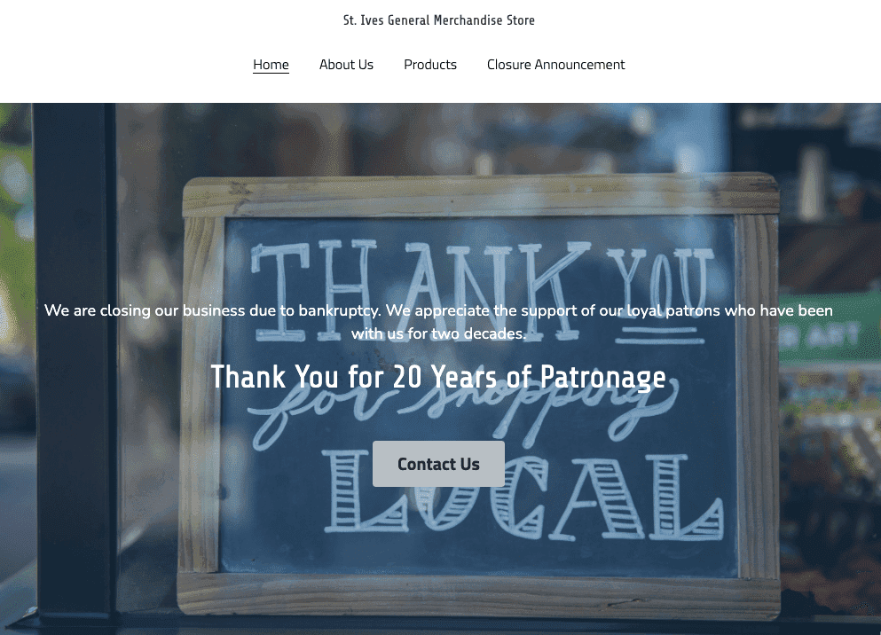 Pozoruhodně specializovaná stránka pro uzavření