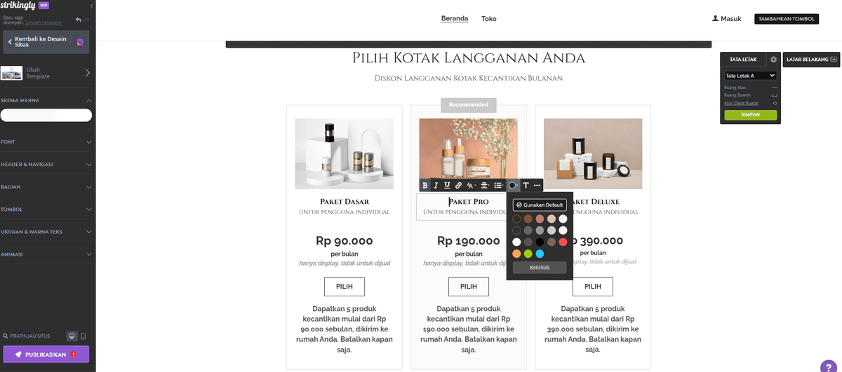 Editor Toko Online yang Menarik