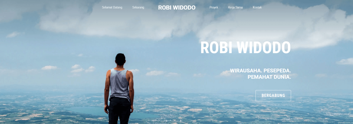 Template Situs Web Cerah dari Strikingly