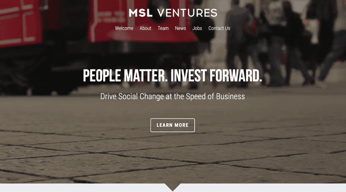 Plantilla de emprendimientos de Strikingly