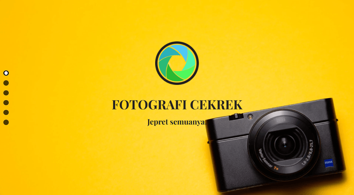 Templat Fotografi Sparks dari Strikenly