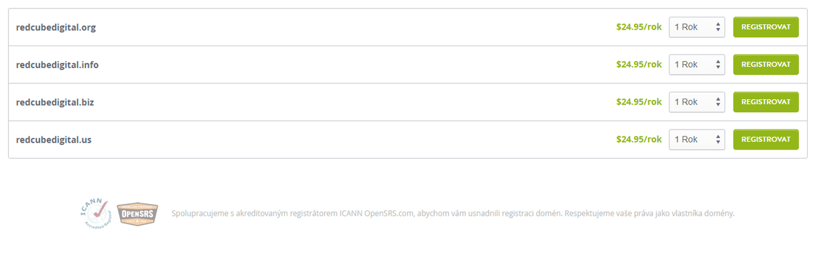 Doménové rozšíření od Strikingly