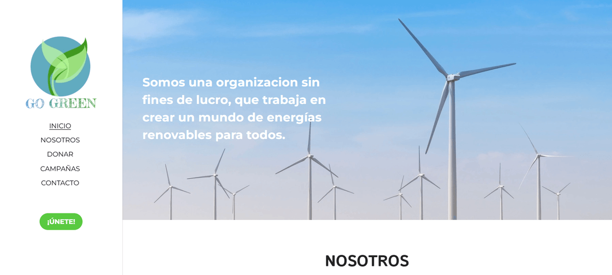 Plantilla ecológica de Strikingly