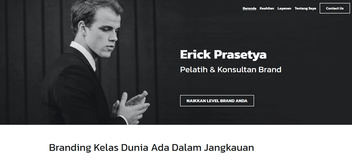 Templat Pelatih Merek dari Strikenly