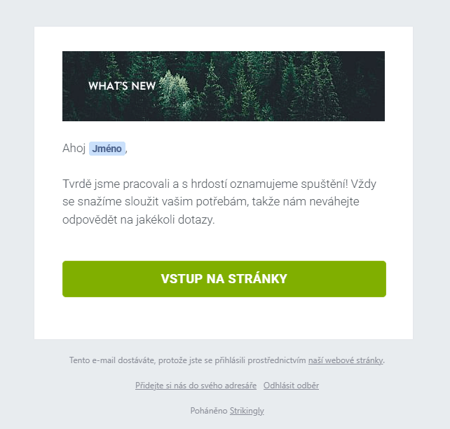 Pozoruhodně funkce newsletteru