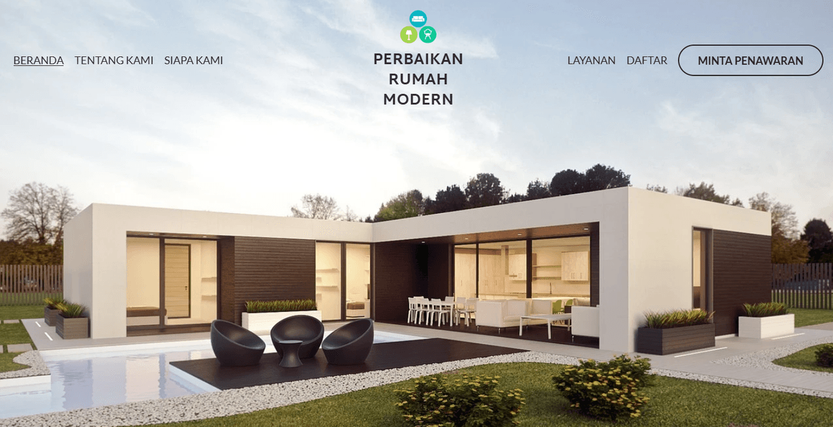 Template Rumah Modern dari Strikerly