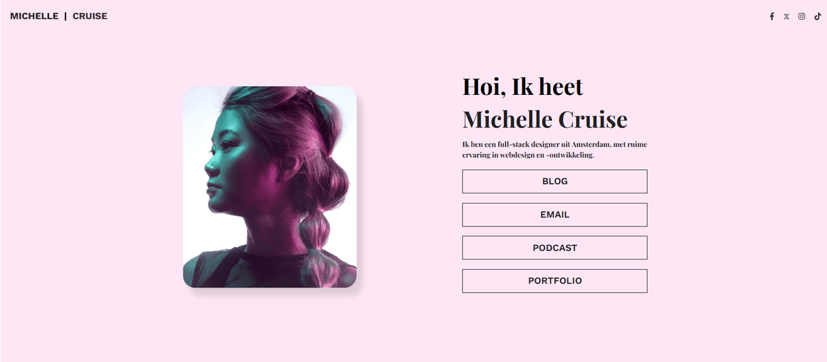 Bio Link Sjabloon van Strikingly