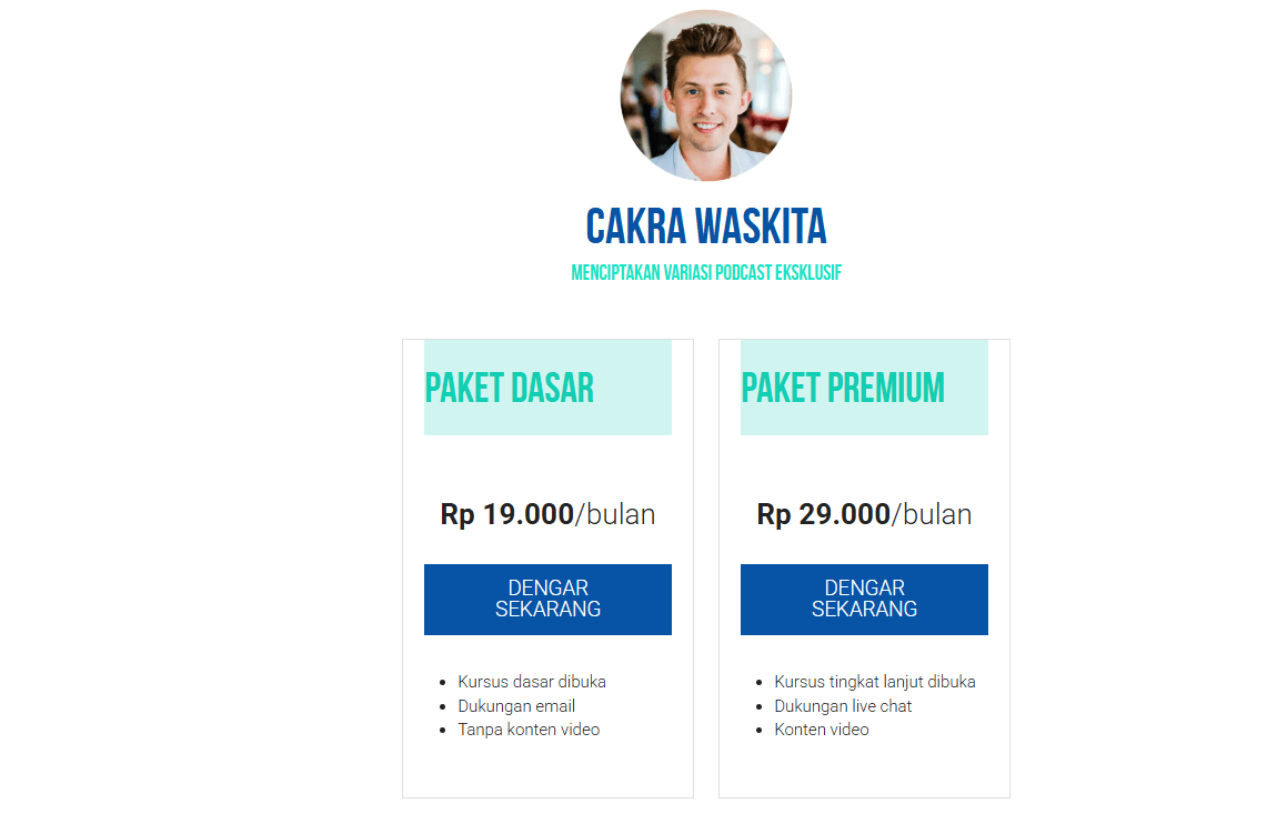 Templat Podcast dari Strikenly