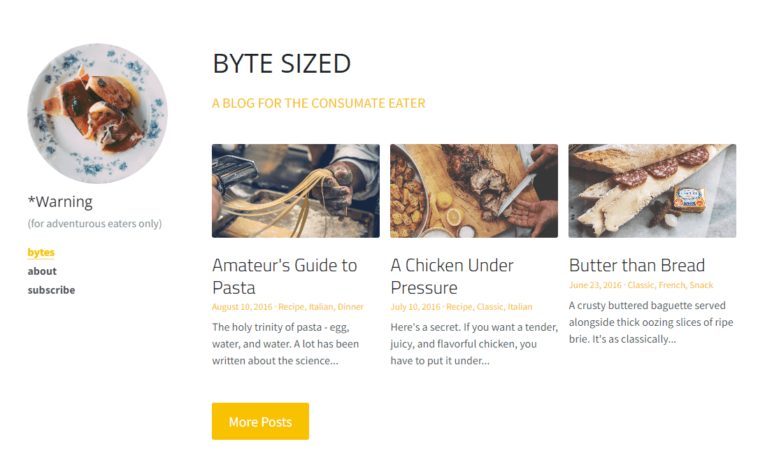 Plantilla limpia de Strikingly