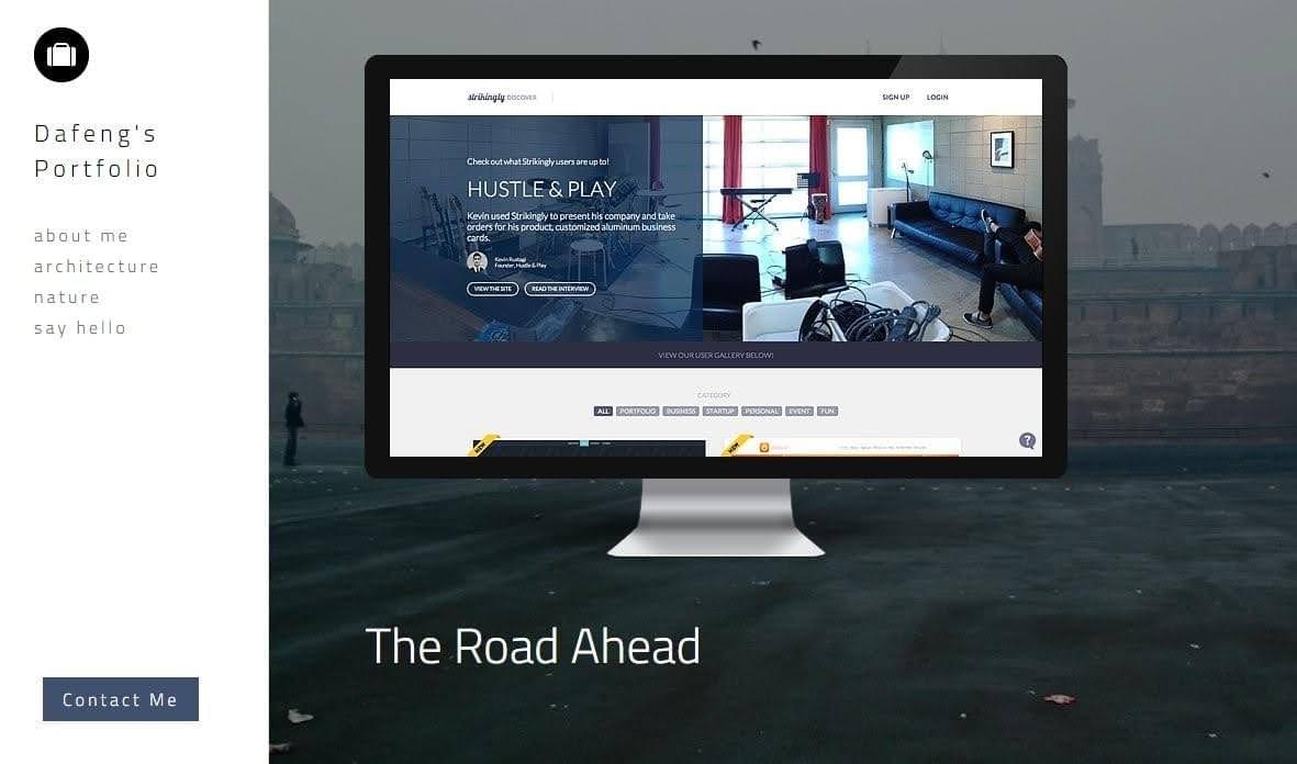 Plantilla elegante de Strikingly