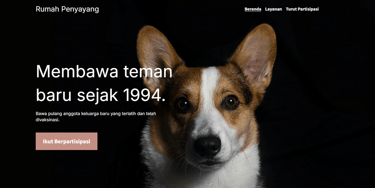 Templat Rumah Penuh Kasih dari Strikerly