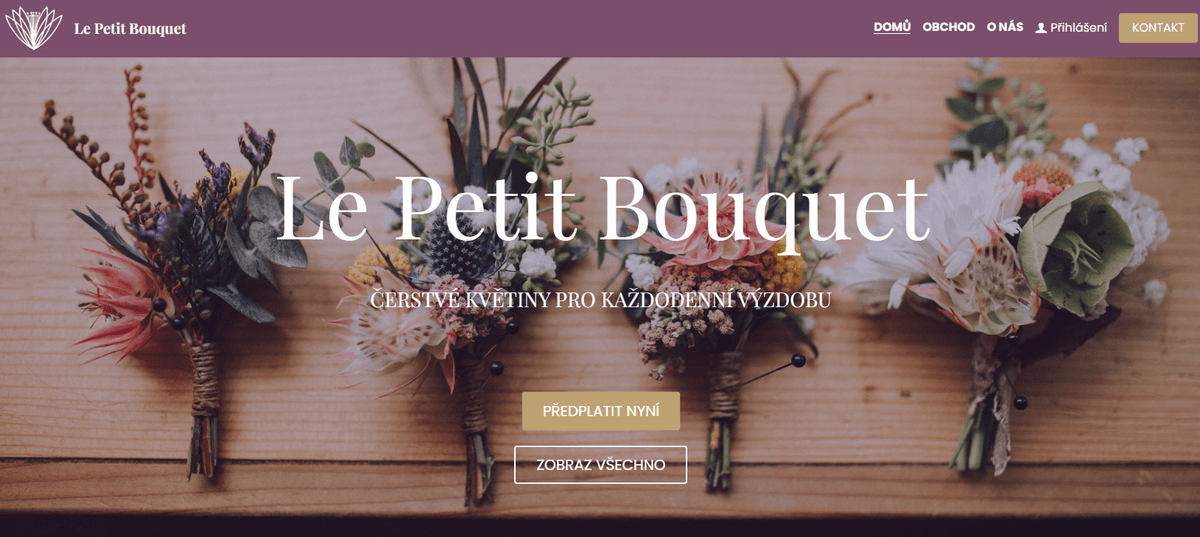 Šablona Le Petit Bouquet od nápadně