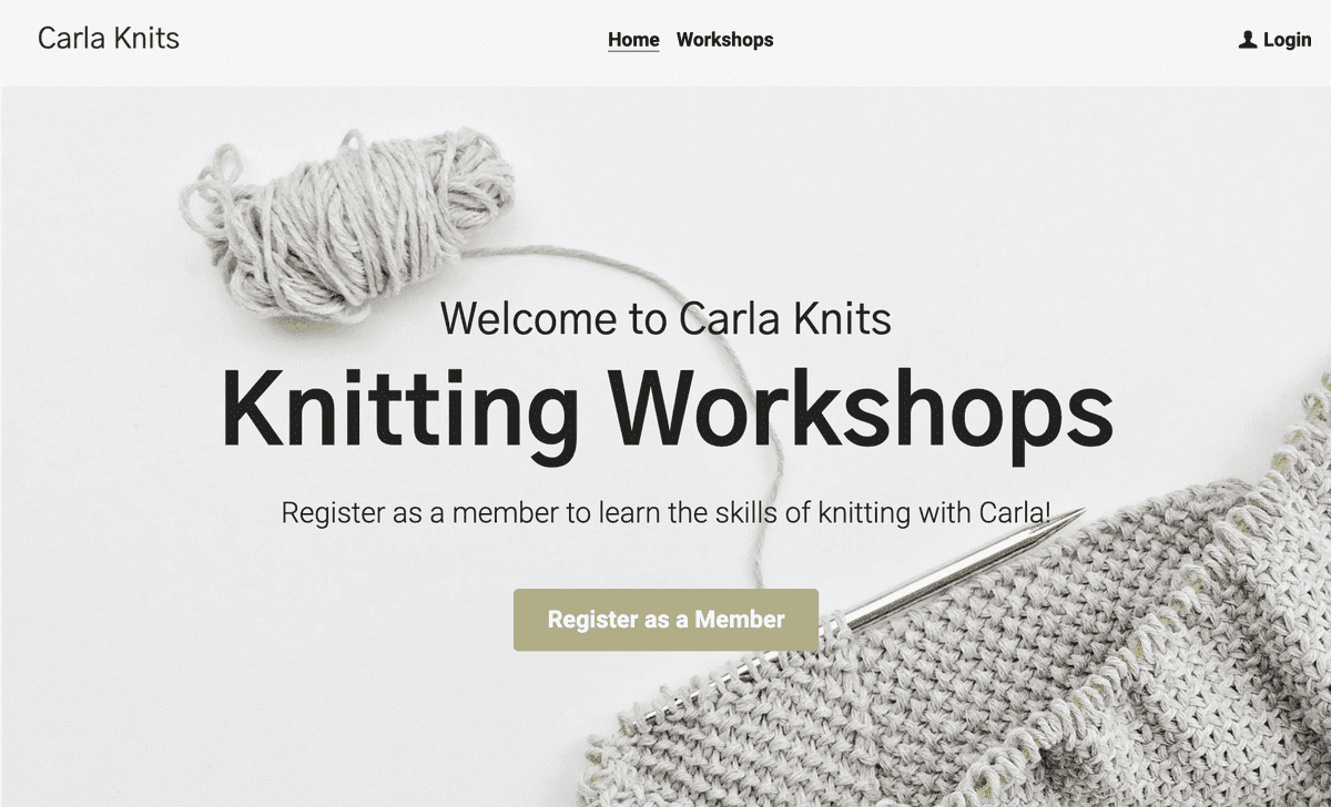 Plantilla de Carla Knits de Strikingly