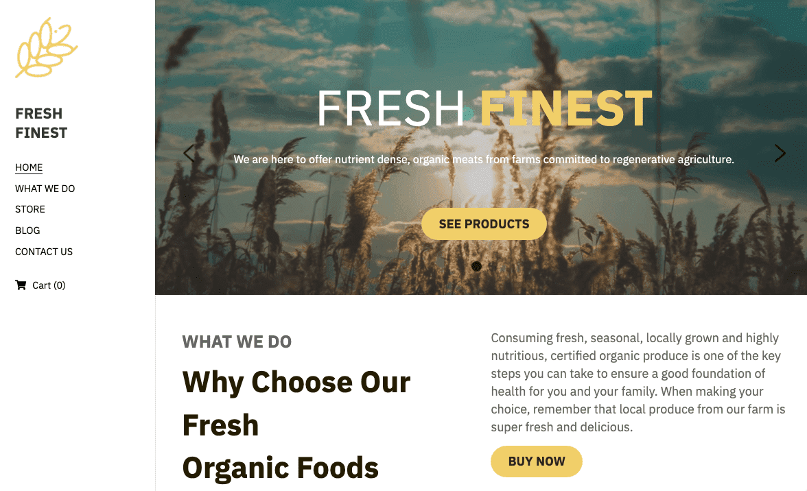 Plantilla fresca y fina de Strikingly