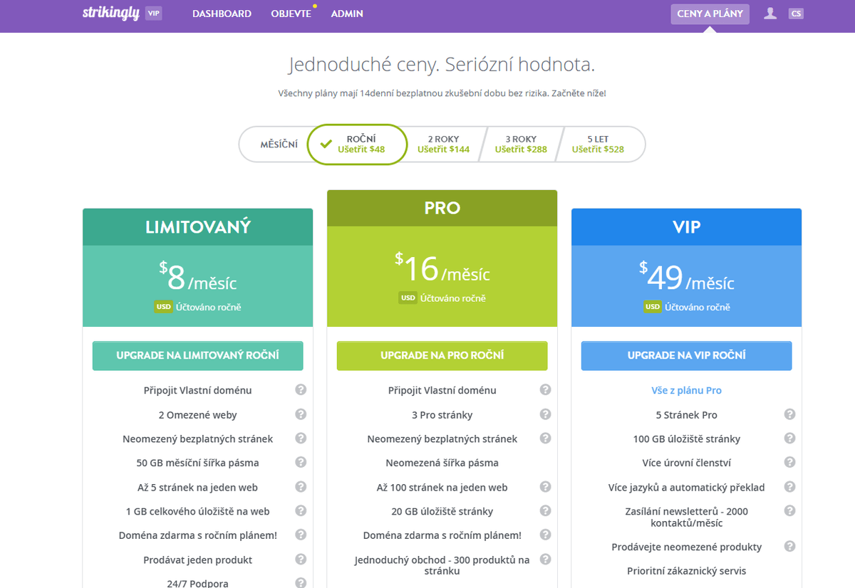 Stránka s nápadnými cenami