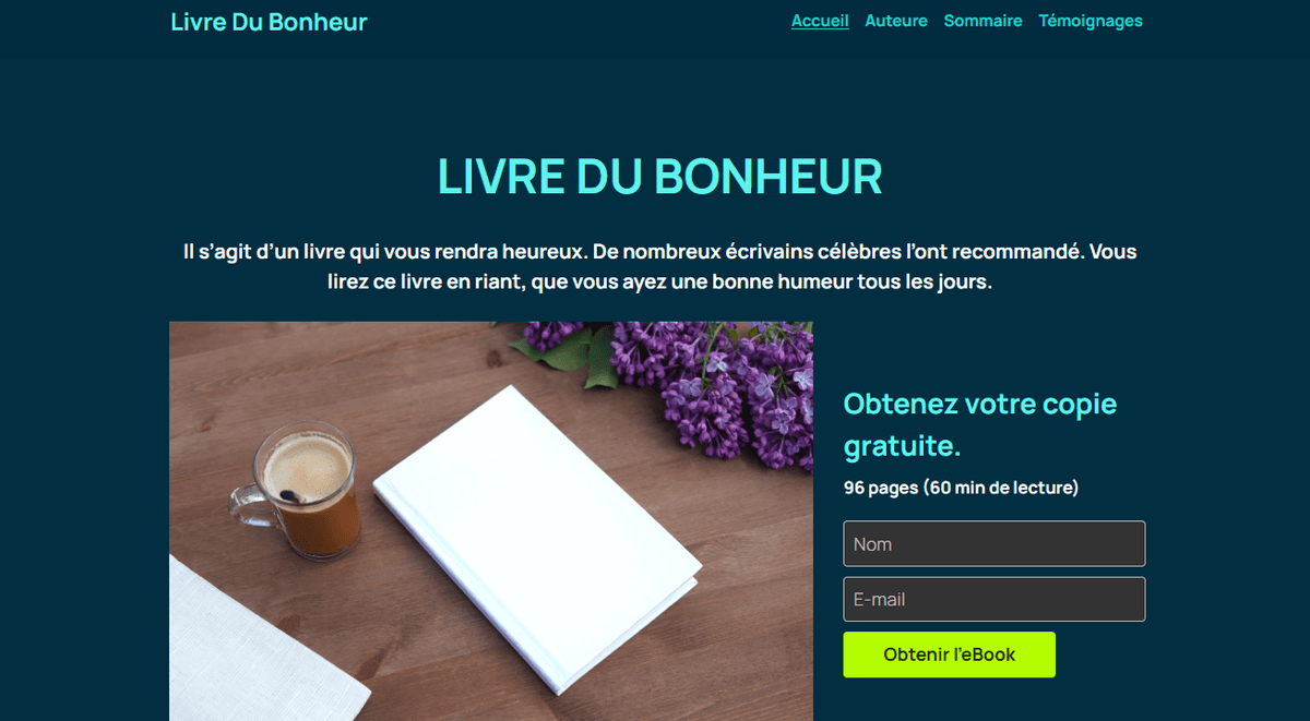 Modèle de livre joyeux
